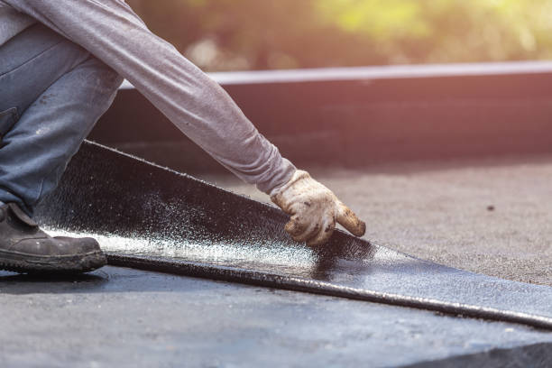 Professional Basement Waterproofing technician working in North Lewisburg, OH